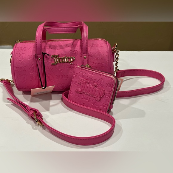 Juicy Couture - Juicy Pink Mini Barrel Bag with Card Case Wallet - Picture 2 of 9